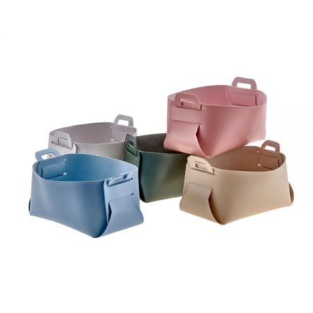 סל עור מתקפל - מאורגנים מעור סינתטי מותאמים אישית, אידיאליים למיתוג תאגידי ולסטים יוקרתיים.