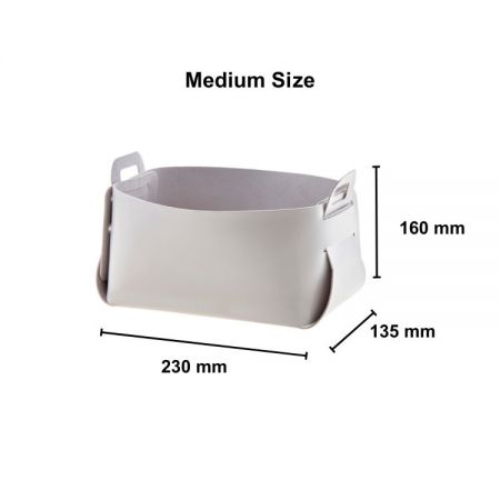 סלי אחסון דקורטיביים סיטונאיים בשני גדלים, בשימוש בהגדרת סוויטת מלון יוקרה לרכישת אירוח ברמה גבוהה.