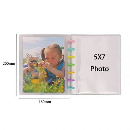 Photobooks à couverture transparente personnalisables avec reliure à disques