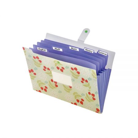 Floral Expanding Files with Button Closure