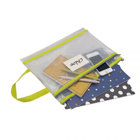 Zip Pouches with Colored Edge