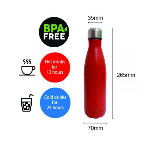 17oz Vacuum Bottle - Travel-Friendly Water Vessels for outdoor person