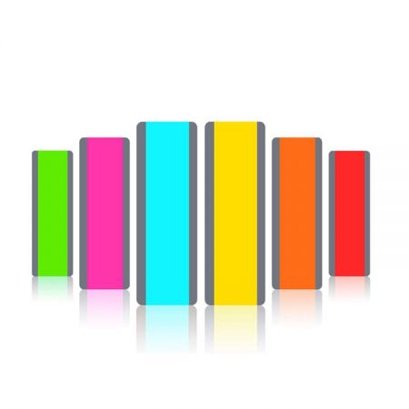 Marcadores de Livros Destacados - Fitas de leitura coloridas para Dislexia