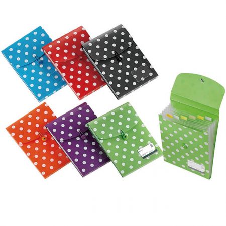 PP Vertical Expanding File - Polka Dot Vertical Expanding File