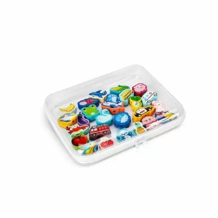 Clear Hard Zipper Case- M - Clear hard PET zipper storage box
