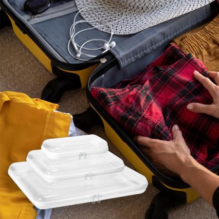 прозрачный чехол на молнии из ПЭТ