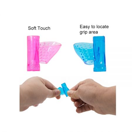 Impugnatura bumpy con superficie morbida e feedback sensoriale