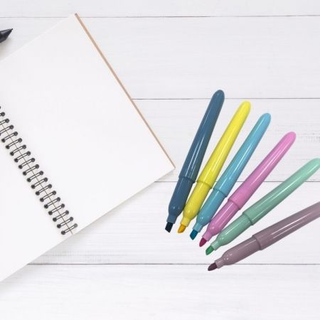 ジャーナリング用パステル蛍光ペン