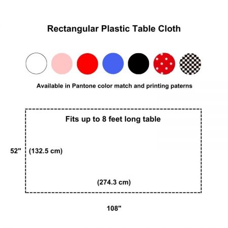 Tùy chọn in khăn trải bàn hình chữ nhật cho việc mua sắm số lượng lớn.