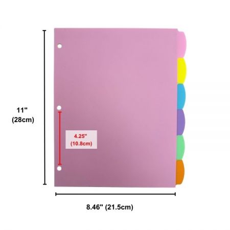 ตัวแบ่งแฟ้มสีแท็บที่เหมาะสำหรับสมุดงานของบริษัทและการจัดจำหน่ายแบบขายส่ง.