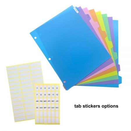 แท็บดัชนีที่ปรับแต่งได้ด้วยคุณภาพวัสดุที่มั่นคงสำหรับแฟ้ม 3 ห่วง