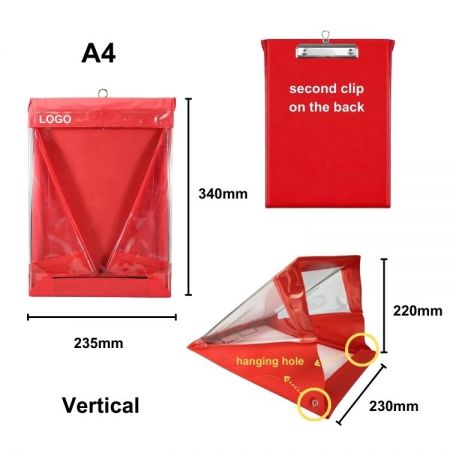 Nhà sản xuất bìa kẹp ngoài trời siêu bền cung cấp kích thước dọc và ngang cho việc sử dụng trong kỹ thuật và xây dựng.