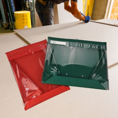 Bìa kẹp chống thời tiết số lượng lớn với bìa PVC có sẵn trong nhiều màu sắc cho mã hóa an toàn tổ chức và quản lý logistics.