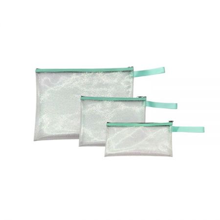 Metallic-thread Zip Bag