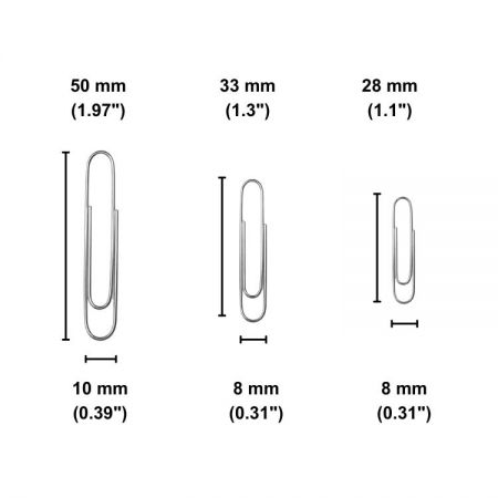 مشابك معدنية فضية كبيرة بحجم 50 مم لتجميع الوثائق السميكة في البيئات الإدارية للشركات.