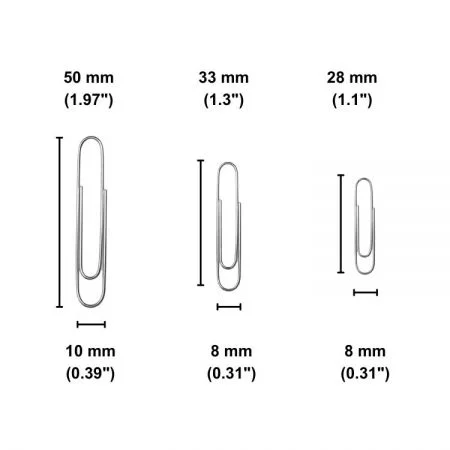 مشابك معدنية فضية كبيرة بحجم 50 مم لتجميع الوثائق السميكة في البيئات الإدارية للشركات.