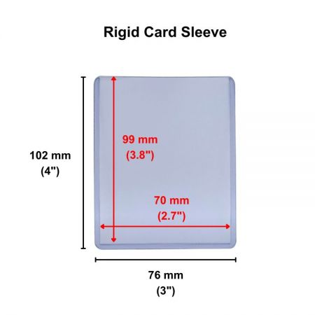 Toploaders rígidos premium projetados para cartões de memorabilia com bordas reforçadas para garantir máxima durabilidade durante o envio e manuseio internacional.