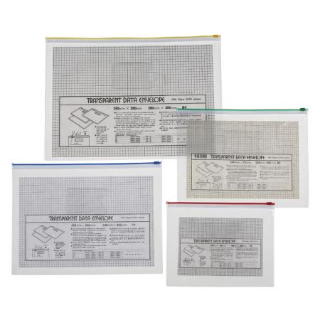 Transparent Zip Bag - The file bag can only store A4 size or smaller paper