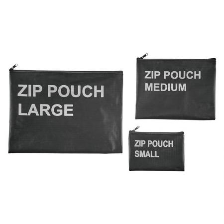 Black Zip Pouch - Store anything for hobbies or work