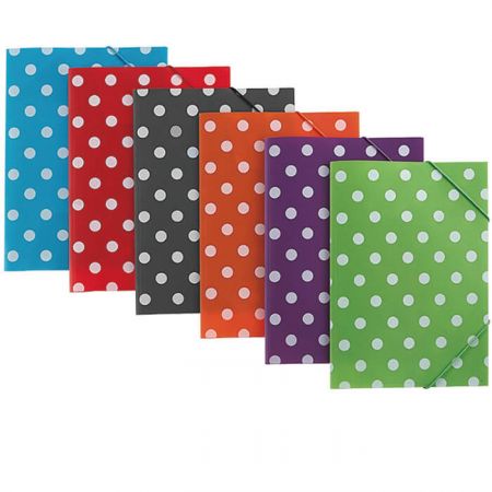 PP 3 Flap Folder - Polka Dot 3 Flap Folder