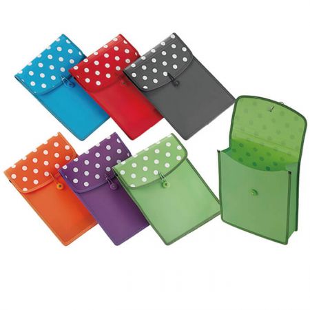 PP Vertical Pocket File - Polka Dot Vertical Pocket File