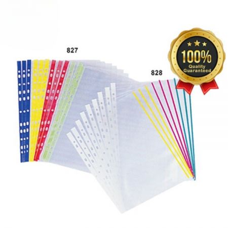 Páginas de archivo transparentes para pedidos al por mayor para uso escolar y de oficina