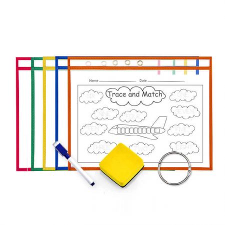 Набор из 5 горизонтальных карманов для стираемых маркеров