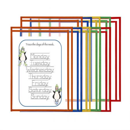 Pacote com 10 Folhas de Plástico para Quadro Branco com Carregamento Lateral