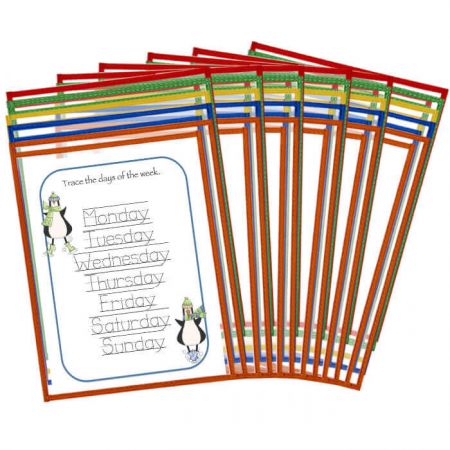 30 Pack Side-Loading Dry Erase Pocket - The dry erase pockets is perfect for classroom activities and lessons!