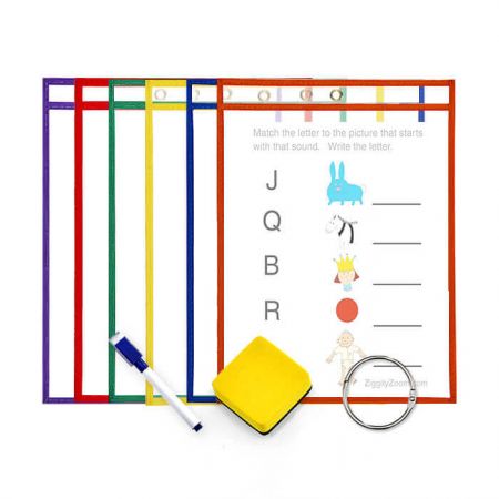 Kit de poche effaçable à sec de 6 pièces