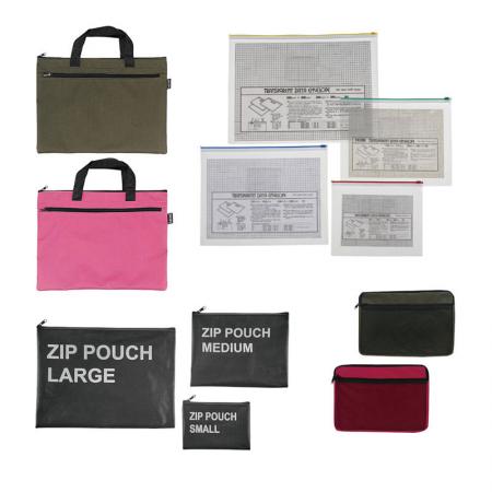 حقيبة سحاب وحقيبة - مادة ناعمة، متينة ومثالية لتخزين أغراض مختلفة.