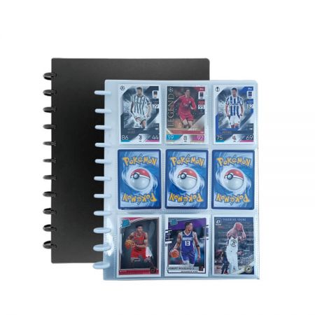 אלבום קלפים עם חורי תפירה וטבעות דיסק - ספר קלפים עם חורי תפירה וטבעות דיסק