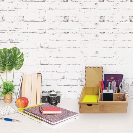 6つのコンパートメントの文房具ホルダー