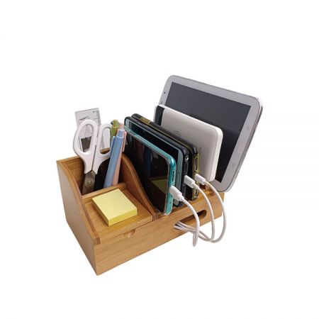 Bamboo Phone Charger Organizers