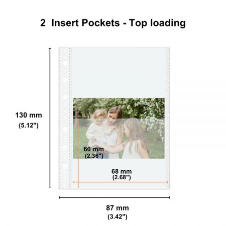 写真保管用2ポケットバインダーインサートシート