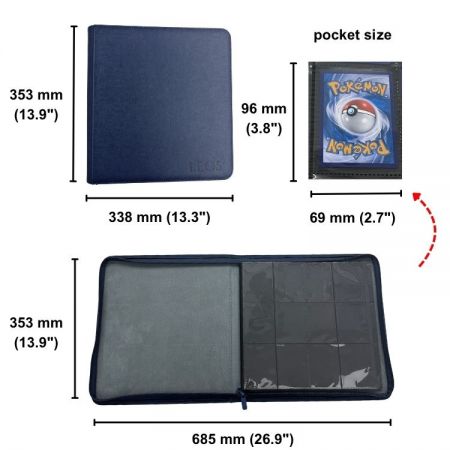 Wholesale 480-card binder with side-loading pages for private label collections
