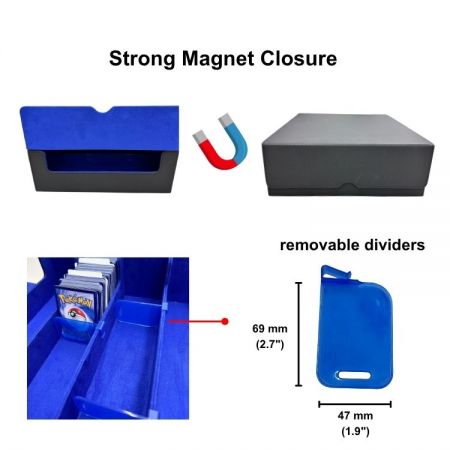 Large-capacity PU leather deck box for wholesale gaming accessory distributors.