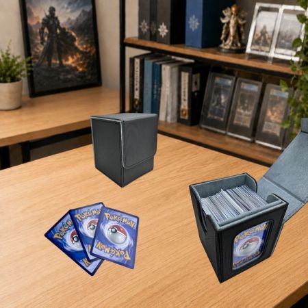 Customized TCG display box for gaming tournament prizes and high-end hobby shop retail stock.
