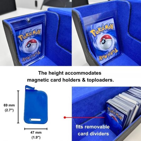 Durable single-row card box for professional sorting and protection.