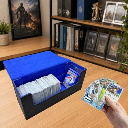 Toploader card storage box holding 1000 cards fits removable dividers for wholesale.