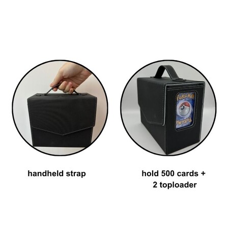 Scatola per mazzi TCG in PU pelle a marchio privato con logo personalizzato e imballaggio al dettaglio