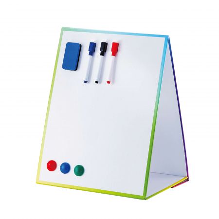 Tabletop Whiteboard - The tabletop magnetic easel whiteboard is a dual-sided magnetic whiteboard