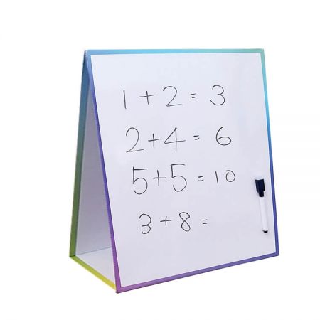 Lavagna bianca magnetica da scrivania per cancellazione a secco