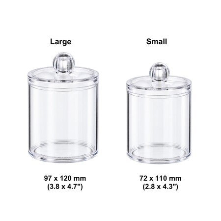 Custom cotton swab organizer jars for private label bathroom accessory and beauty brands