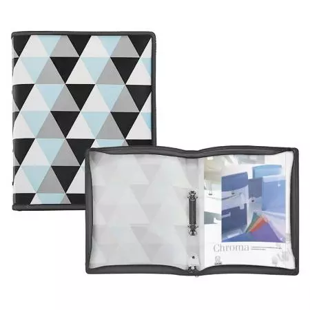 PP Zipper Binder - Geometric Zipper Binder