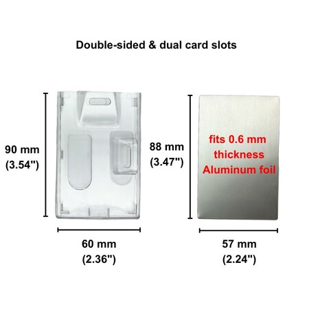 TAA compliant RFID badge holder with rigid PC housing for government sourcing programs.