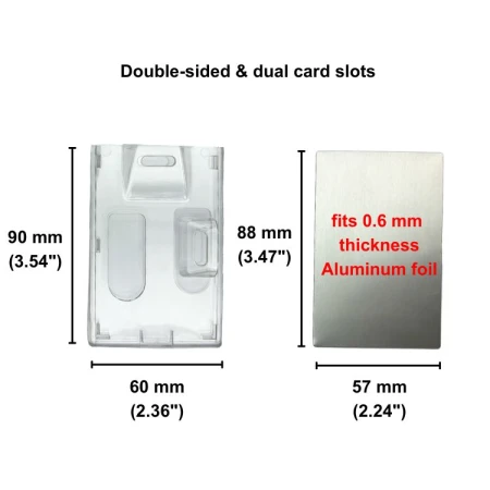 TAA compliant RFID badge holder with rigid PC housing for government sourcing programs.