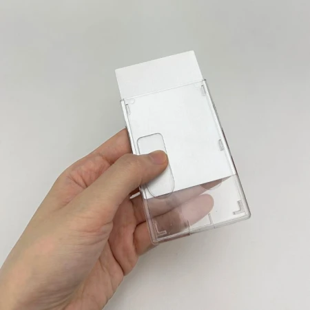 RFID blocking badge holder with dual card slots for wholesale corporate security procurement.