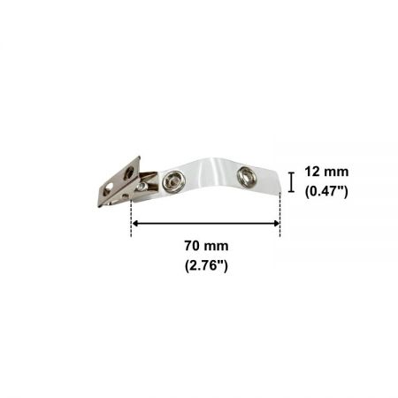 Clips de metal personalizados con correas de PVC transparente para la distribución de pases de seguridad.