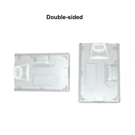 Fundas de ID de plástico duro transparente profesionales.